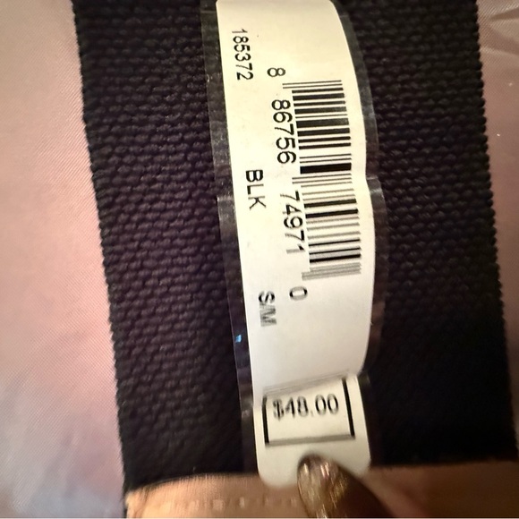 NWT Vince Camuto Black 2” Belt with Gold Buckle & Stretch Back Size S/M MSRP$48 - Picture 3 of 8